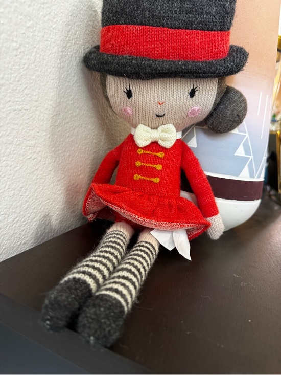 Anthropologie Other - Anthropologie Lauvely Circus Girl Ring Leader Knitted Plush Doll